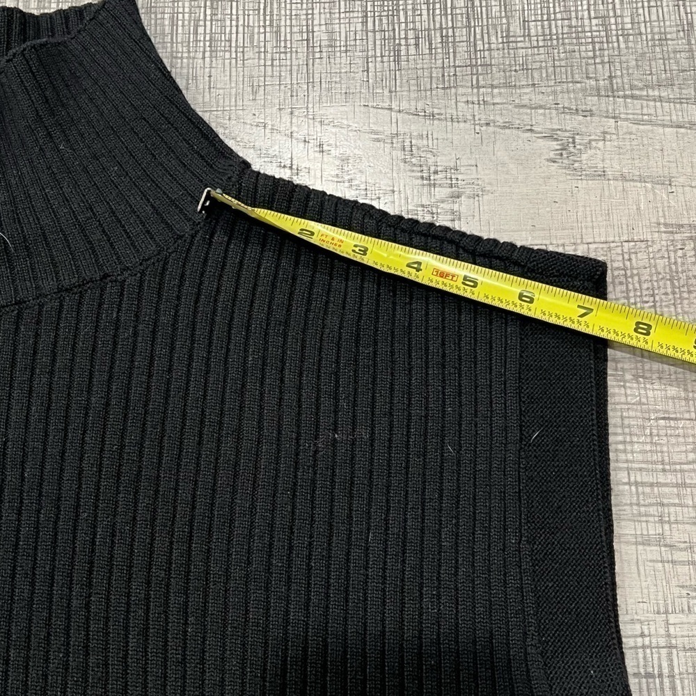 Eileen Fisher Black Merino Turtleneck Top in Regenerative Wool Size Medium - Picture 8 of 10